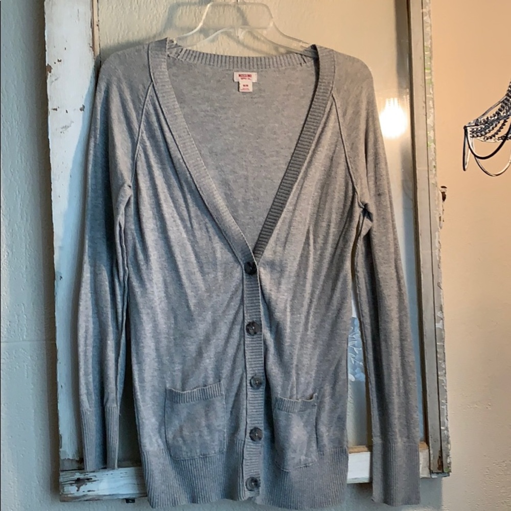 Gray cardigan